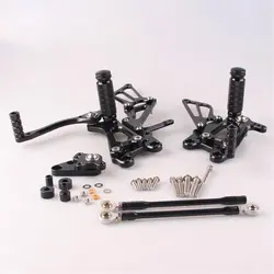 Для HONDA CBR600RR F5 2007 08 09 10 11 12 13 2014 Регулируемая Rearset подножки Черный ЧПУ 7075 Алюминий сплав