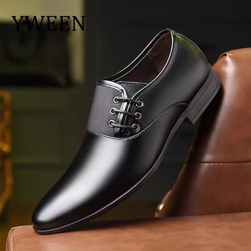 YWEEN New Arrive Dress Shoes Men Size 38 47 Classic Point Toe Oxfords ...