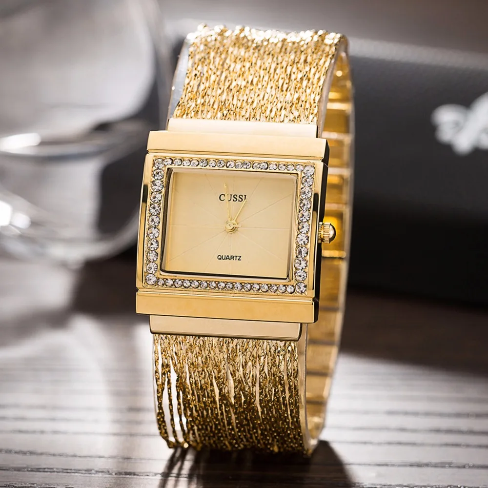 Strass Senhoras Pulseira de Relógios de Quartzo