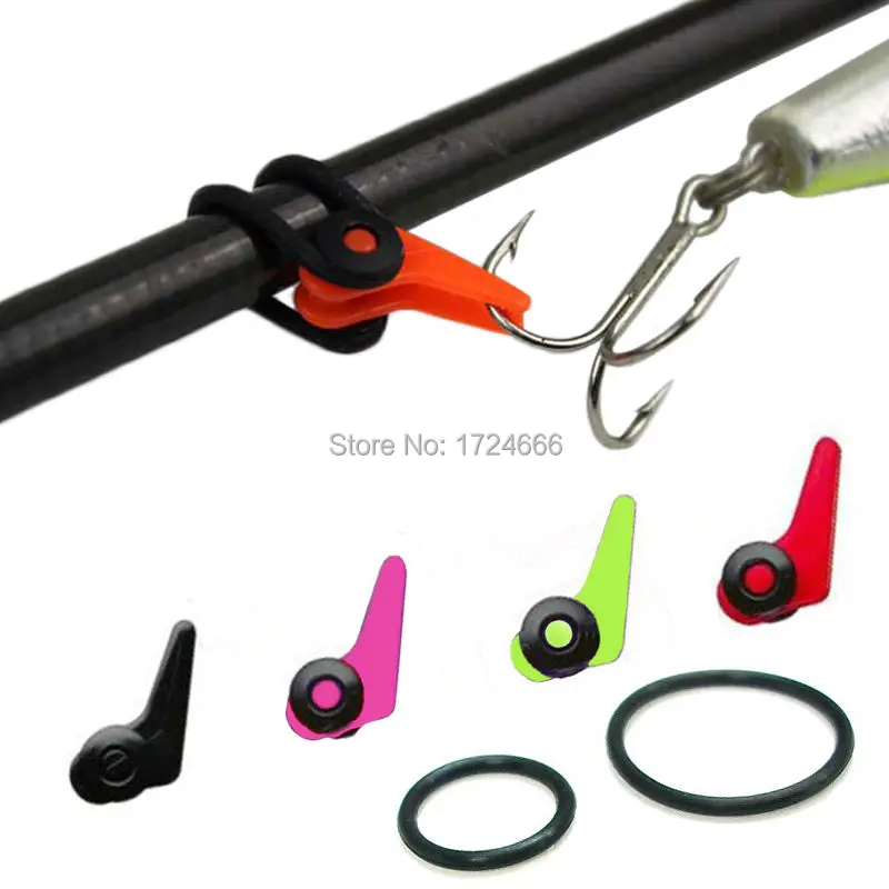 6pcs Fishing Rod Pole HooK Keeper Lure Spoon Bait Treble Holder Hang