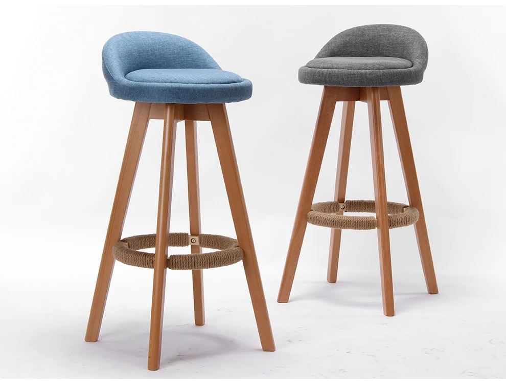 Wood Bar Stool With Upholstered Seat And Back Swivel Chair For Commercial Industrial Kitchen Cafe Bar Stool Furniture Chair 73cm Bar Chair Leather Chair Armbar Chair Wood Aliexpress