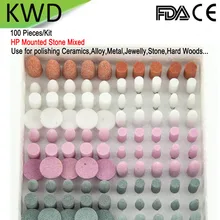 100 шт/комплект Горячая дешевая универсальная ВП монтированная каменная Смешанная Стоматологическая лабораторная полировальная машина абразивный материал для полировки металлического сплава украшения