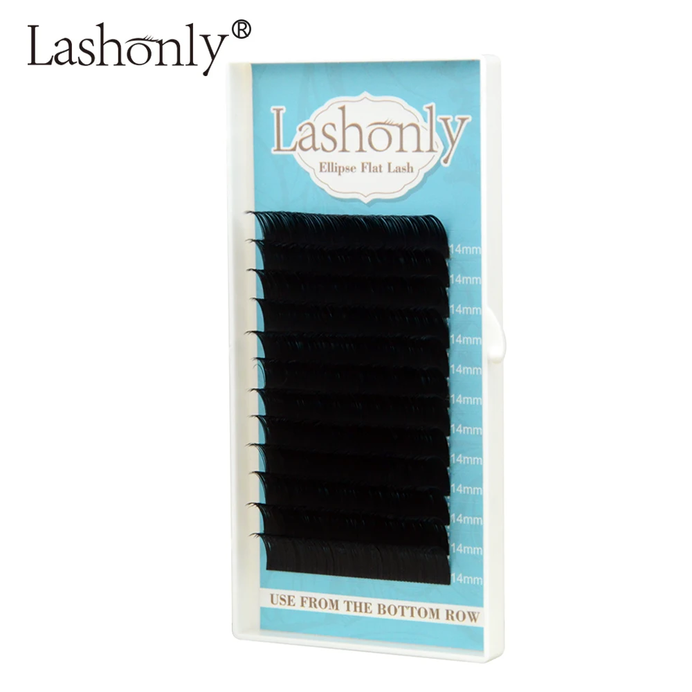 Матовые плоские накладные ресницы Lashonly мягкие эллипсовые из искусственной норки