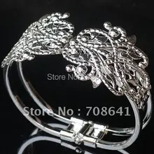 Новые посеребренные пустые филигранные основания колпачки в цветочном стиле браслет настройки пустой DIY для изготовления ювелирных украшений