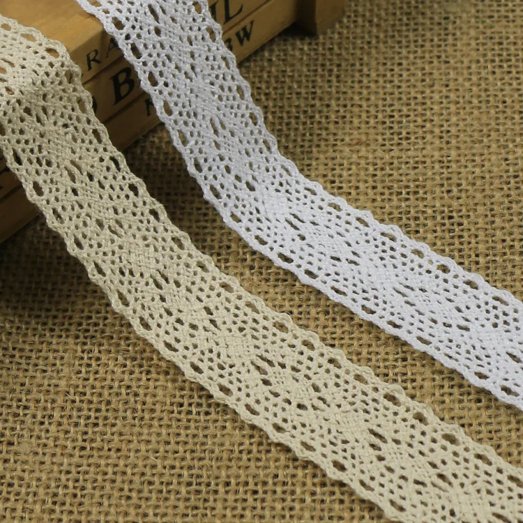 white crochet lace trim