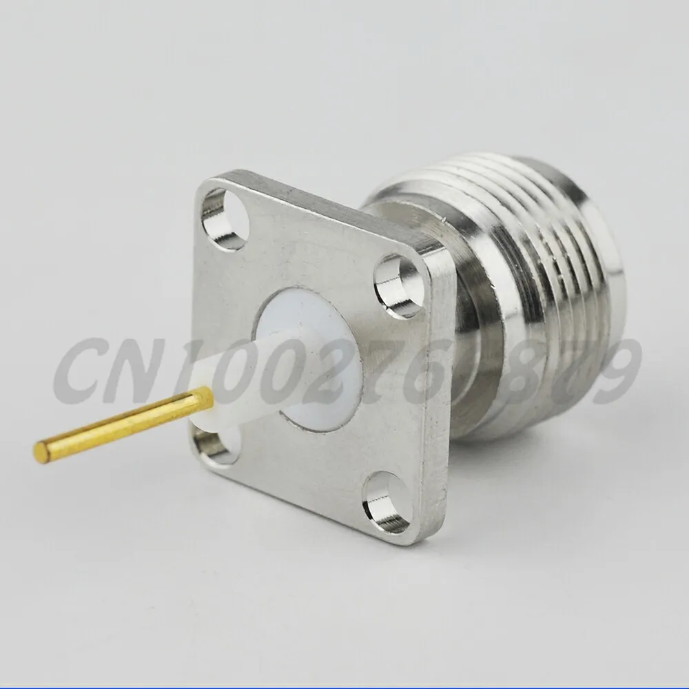 

RF electrical connector N jack 4 hole panel mount Female Straight with solder post 8mm extended ins connector