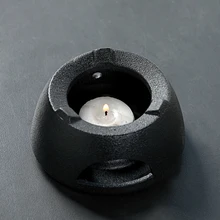 Керамический чайник в японском стиле, винтажная чайная посуда, аксессуары, белая свеча, Нагреватель Пуэр Улун, подставка для чайника