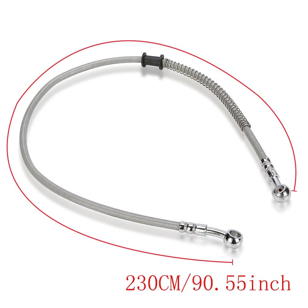 230CM/90.55" Motorcycle Brake Oil Hose Line Pipe Hydraulic Reinforced