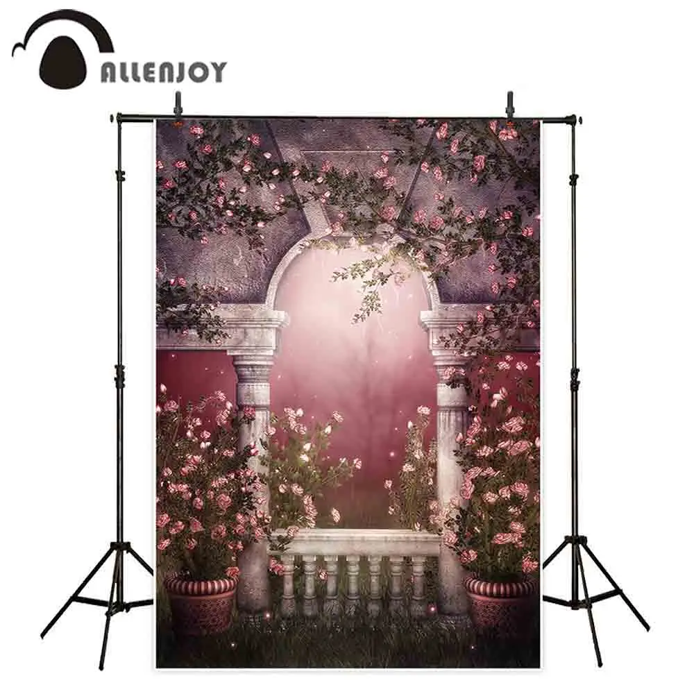 Allenjoy фон для фотосъемки осенний балкон вишня цветы Сад Природа свадебный
