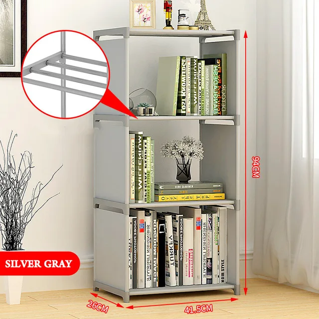 Bookshelf non woven dust bookcase children's bookshelf simple floor