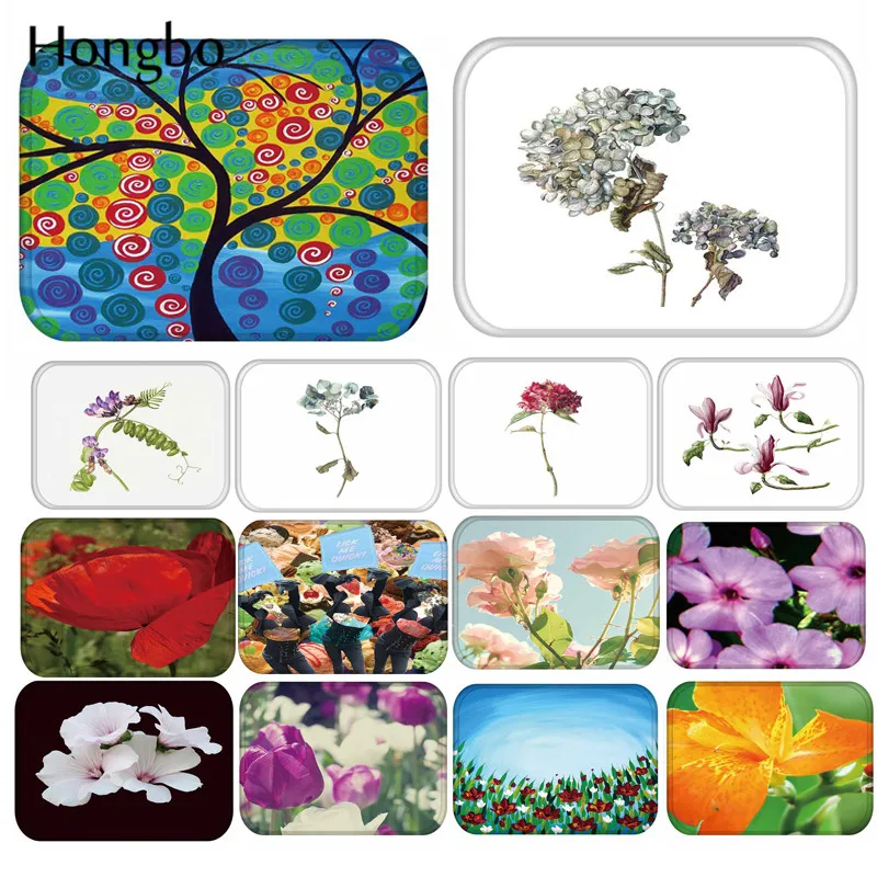 

Hongbo Flower Tree Pattern Anti-Slip Carpet Door Mats Doormats Outdoor Kitchen Living Room Floor Mat Rug
