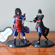 2 pçs/lote 18 centímetros Japão Anime Naruto Uchiha Madara Uchiha Sasuke PVC Figuras de Ação Brinquedos Modelo(China)