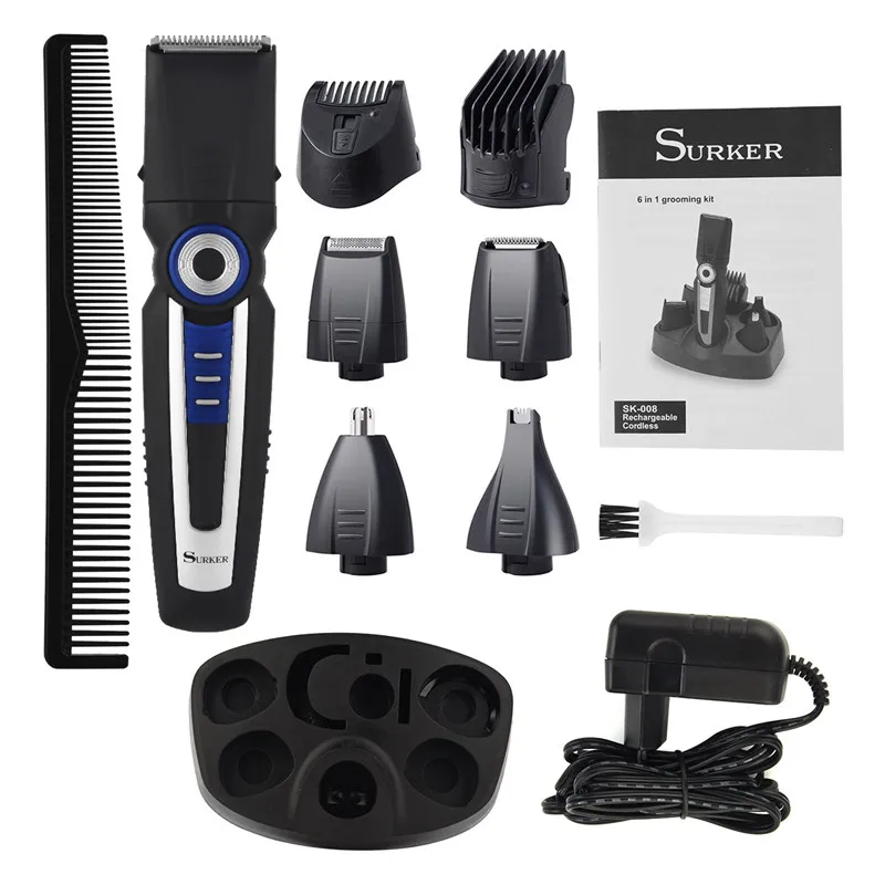 

5in1 grooming kit electric shaver for men rechargeable electric razor body groomer trimer beard shaving machine eyebrow trimmer