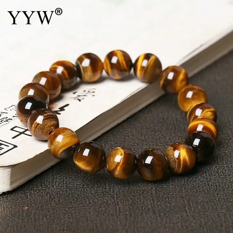 YYW модные браслеты из натурального тигрового камня и браслеты для женщин и мужчин, подарочные браслеты с бусинами, аксессуары