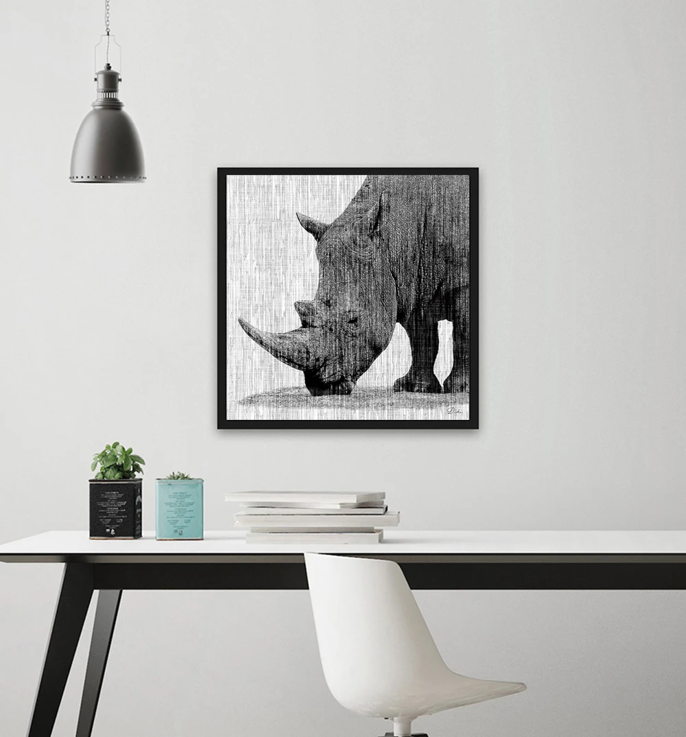 0 Power of a Rhino Wall Art 2