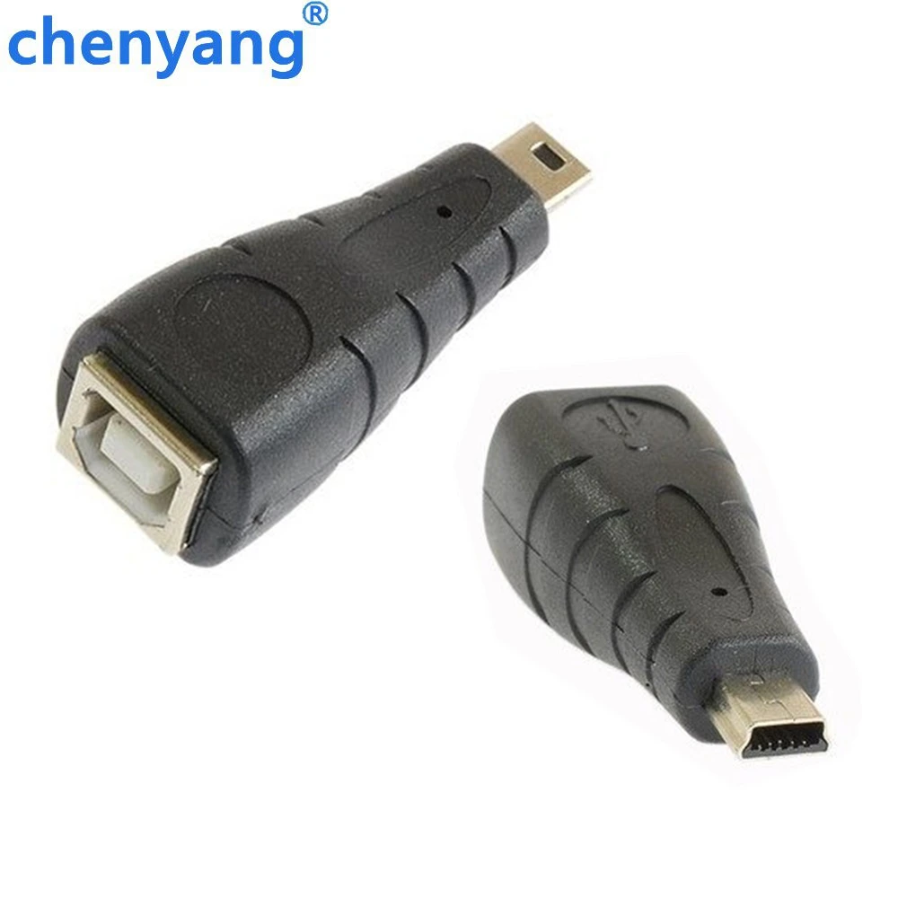 Переходник Mini USB B 5pin и Micro 5Pin (штекер) на 2 0 (гнездо) для сканера принтера черный |