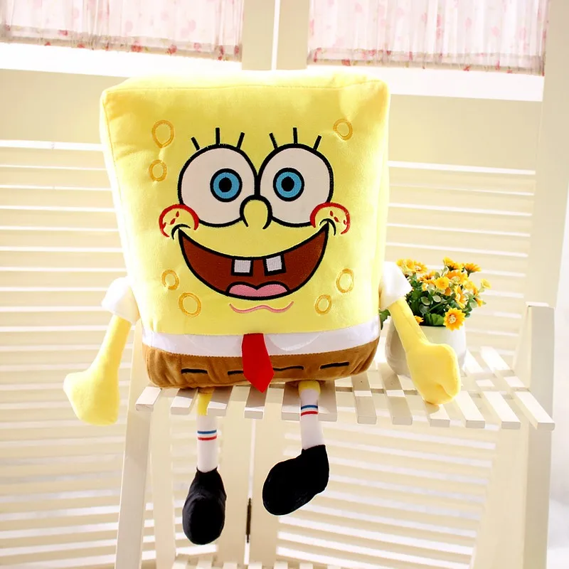 

1pcs 50cm Sponge Bob Baby Toy Spongebob And Patrick Plush Toy Soft Anime Cosplay Doll For Kids Toys Cartoon Figure Cushion