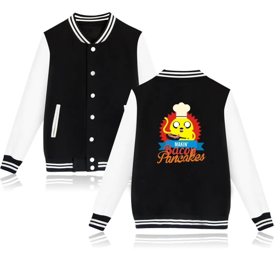 Adventure Time Finn And Jake The Dog Face Свитшот бейсбольная куртка Мужские и женские флисовые