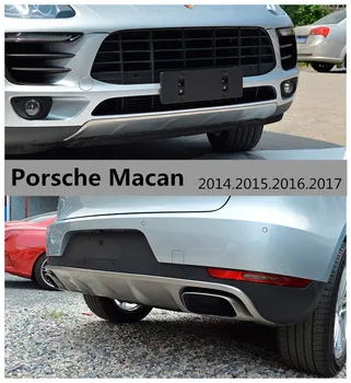 

For Porsche Macan 2014.2015.2016.2017 BUMPER GUARD Car BUMPER Plate High Quality Stainless Steel Front+Rear Auto Accessories
