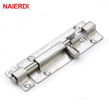 通販 Naierdi家具ドアボルト 4/5/6/8/10/12 インチのステンレス鋼のロックスライディングドアチェーンラッチゲートセキュリティハードウェア