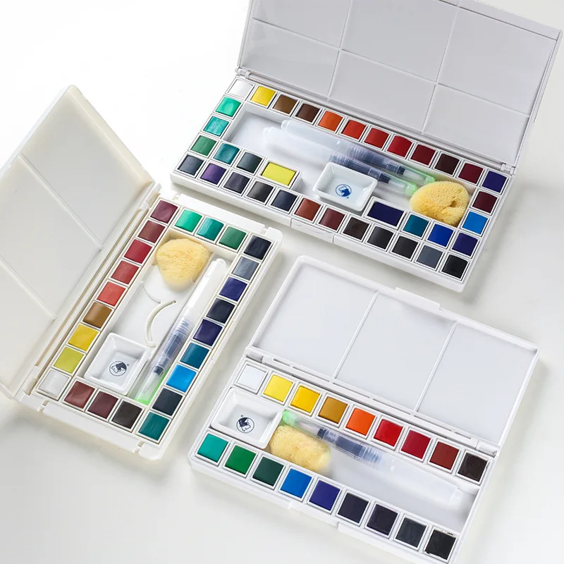 

Marie's 18/24/36/48 Colors Solid Watercolor Paints Set Painting Art Supplies