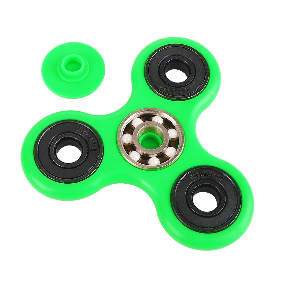 Tri-Spinner Fidget Toy пластик для развития рук Spinner с керамическим подшипником для аутизма и СДВГ вращения долгое время Антистресс игрушка