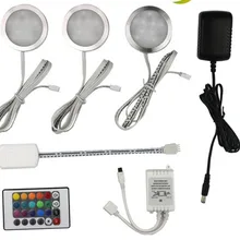 2/3/4 шт. светодиодный свет под кабинет RGBW 9 светодиодный s удаленный Управление затемнения Освещение для кухни шкаф для лампы дневного света ночные светильники украшение дома