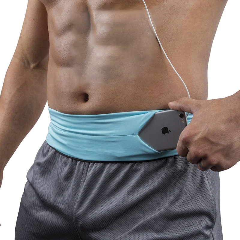 Sportwaer الخصر حزمة الكبار الحليب الحرير غير مرئية لمكافحة سرقة جيب المال الهاتف المحمول حزام حزمة للجنسين الأزياء