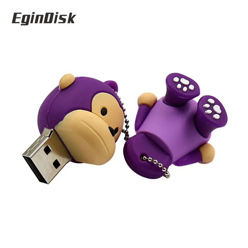 Usb флэш с обезьянкой Flash Drive мультфильм флешки 64 ГБ и 128 Гб 32 gb 16 8 милые животные