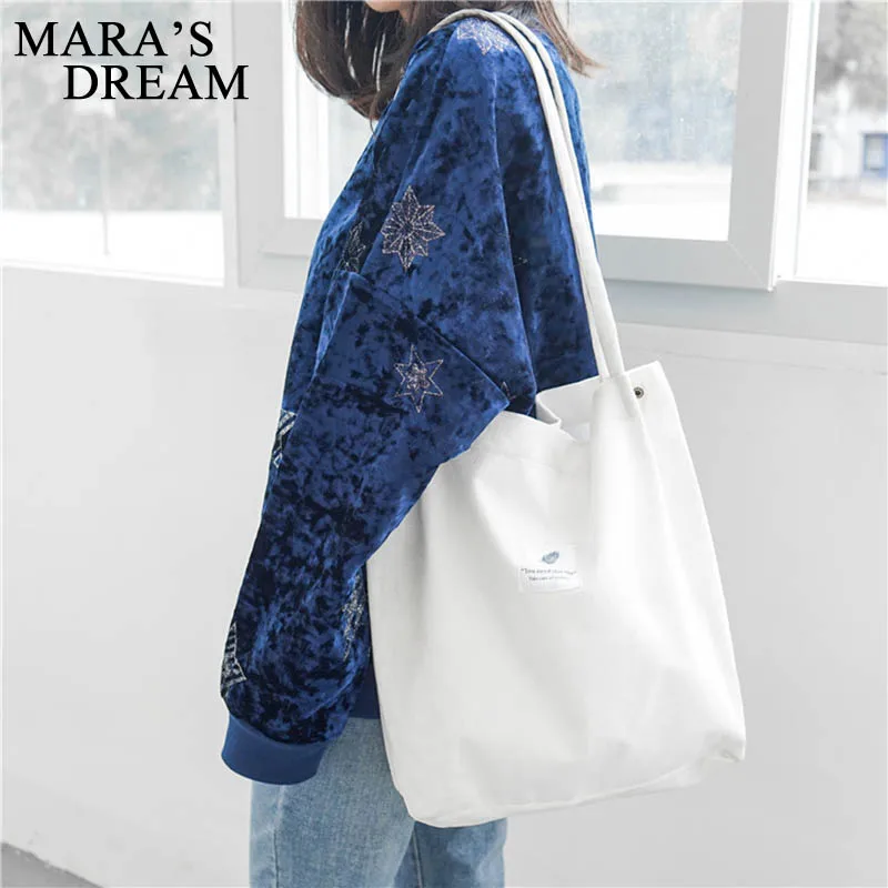 Mara's Dream women's Handbags Student Corduroy Tote Casual Solid Color Shoulder Bag Reusable Women Bag Shopping Beach Bag Mara's Dream women's Handbags Student Corduroy Tote Casual Solid Color Shoulder Bag Reusable Women Bag Shopping Beach Bag