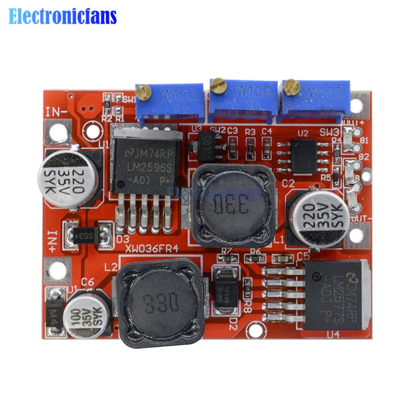 XL6019 Замена LM2577S LM2596S шаг вверх вниз Boost Buck напряжение модуль преобразователя питания Неизолированный постоянный ток доска 15 Вт 3A