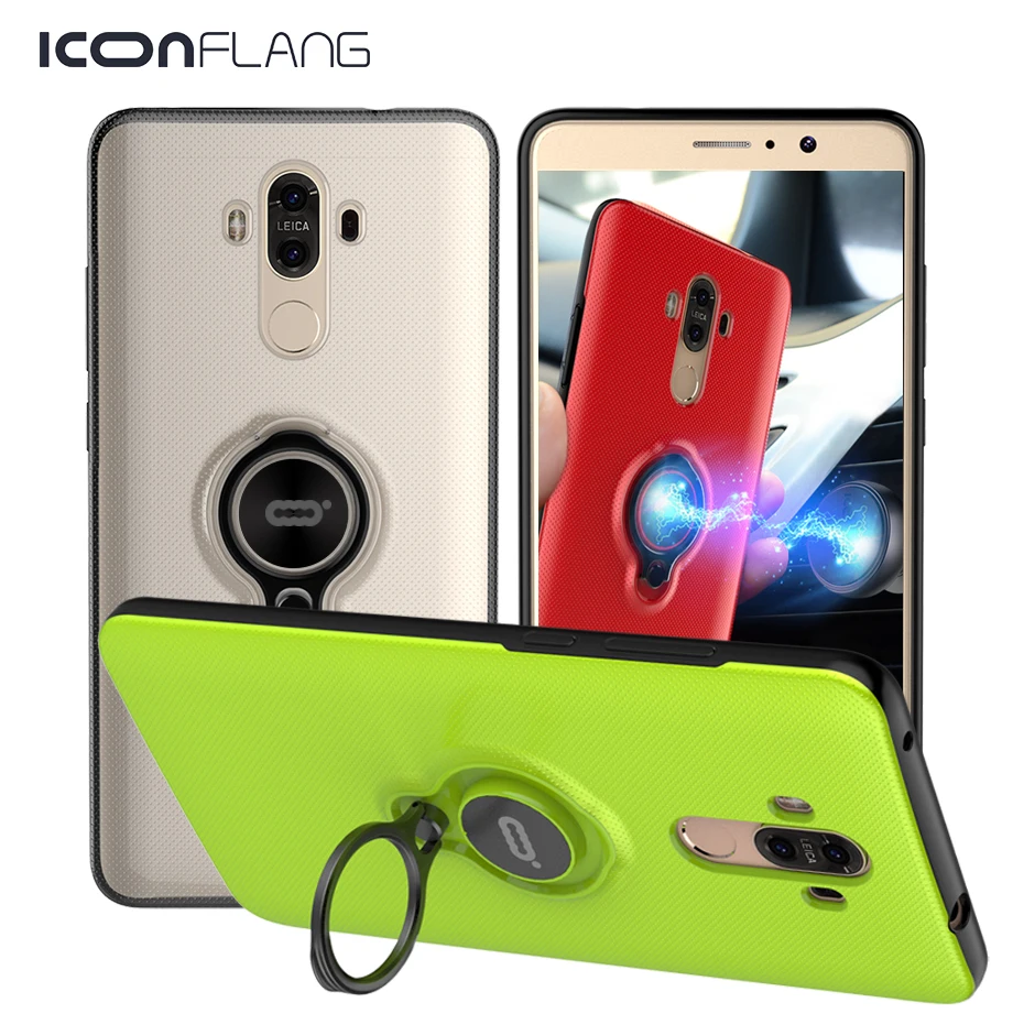 

Phone Back Shell Cover For Huawei Mate 9 Ring Case with Kickstand Shockproof case for Huawei Mate 9 Pro by ICONFLANG