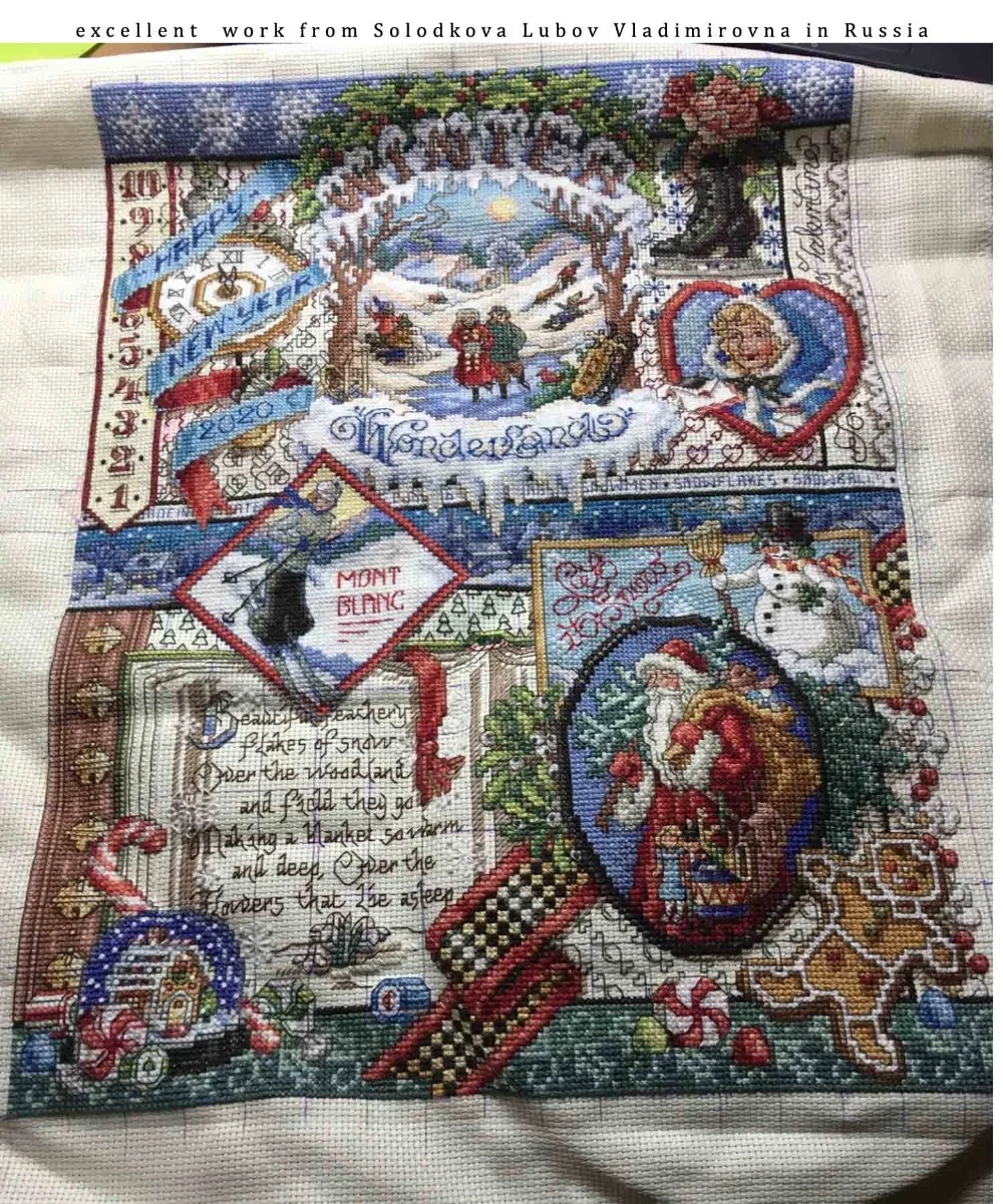 Cross Stitch Kit Spring Summer Autumn Winter Time Sampler janlynn Four Seasons Season