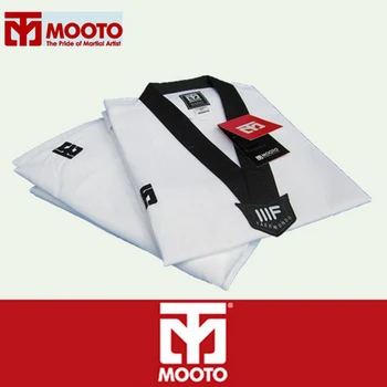 

Mooto TaeKwonDo Dobok Uniform Korea WTF Red Black or Black V-Neck TKD Uniforms Karate Clothes WTF Approved Taekwondo Uniform
