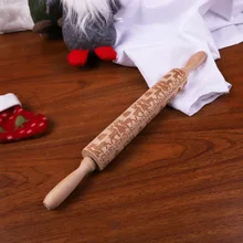 Рождество тиснение скалка для выпечки печенье печенье, фондан, пирог тесто выгравированы олень ролик Снежинка