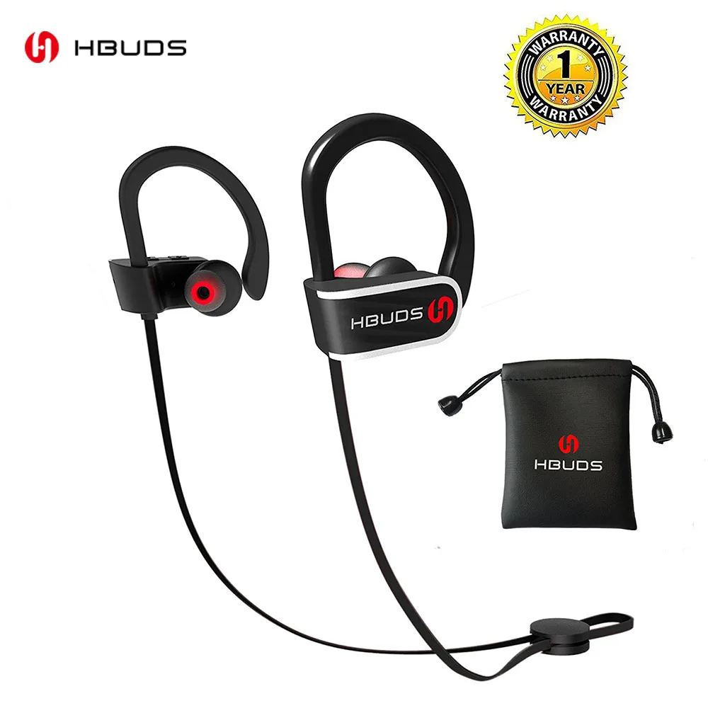 HBUDS H1 Bluetooth наушники IPX7 Водонепроницаемая беспроводная гарнитура Handsfee спортивные наушники с микрофоном и 7H время воспроизведения для телефона