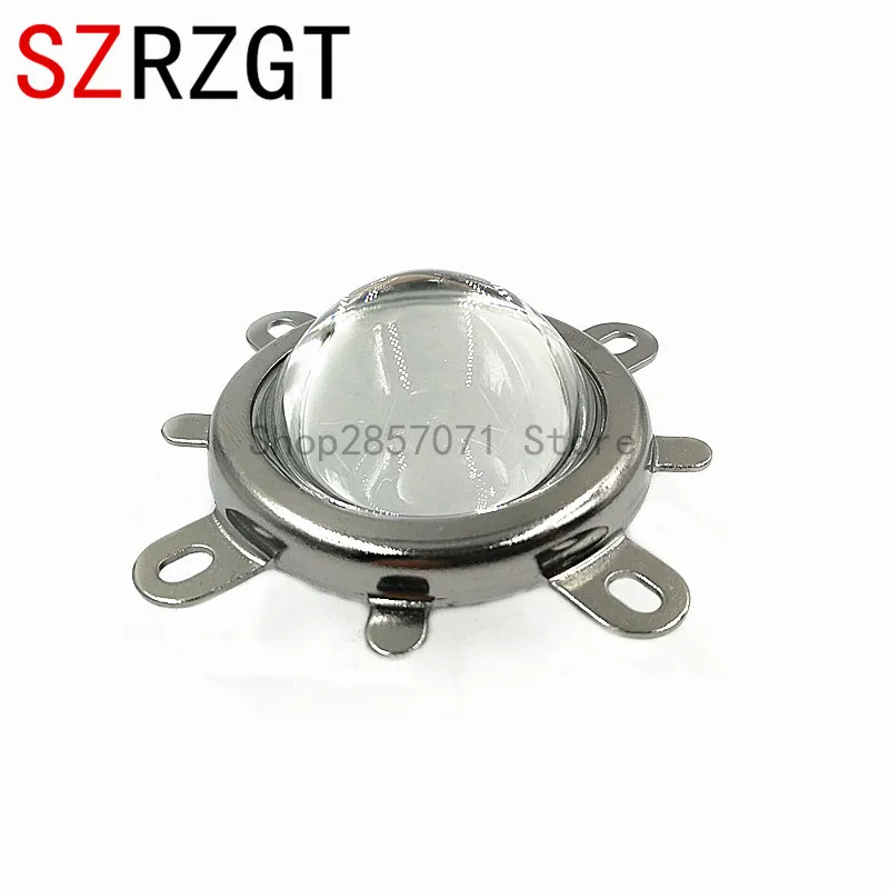 

5Set 44mm Glass LED Lens 60Degree + 50mm Round Hole Reflector Collimator + Fixed Bracket for 10W Round Shape High Power COB LED