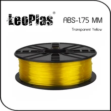 Worldwide Fast Delivery Direct Manufacturer 3D Printer Material 1kg 2.2lb 1.75mm Transparent Yellow ABS Filament