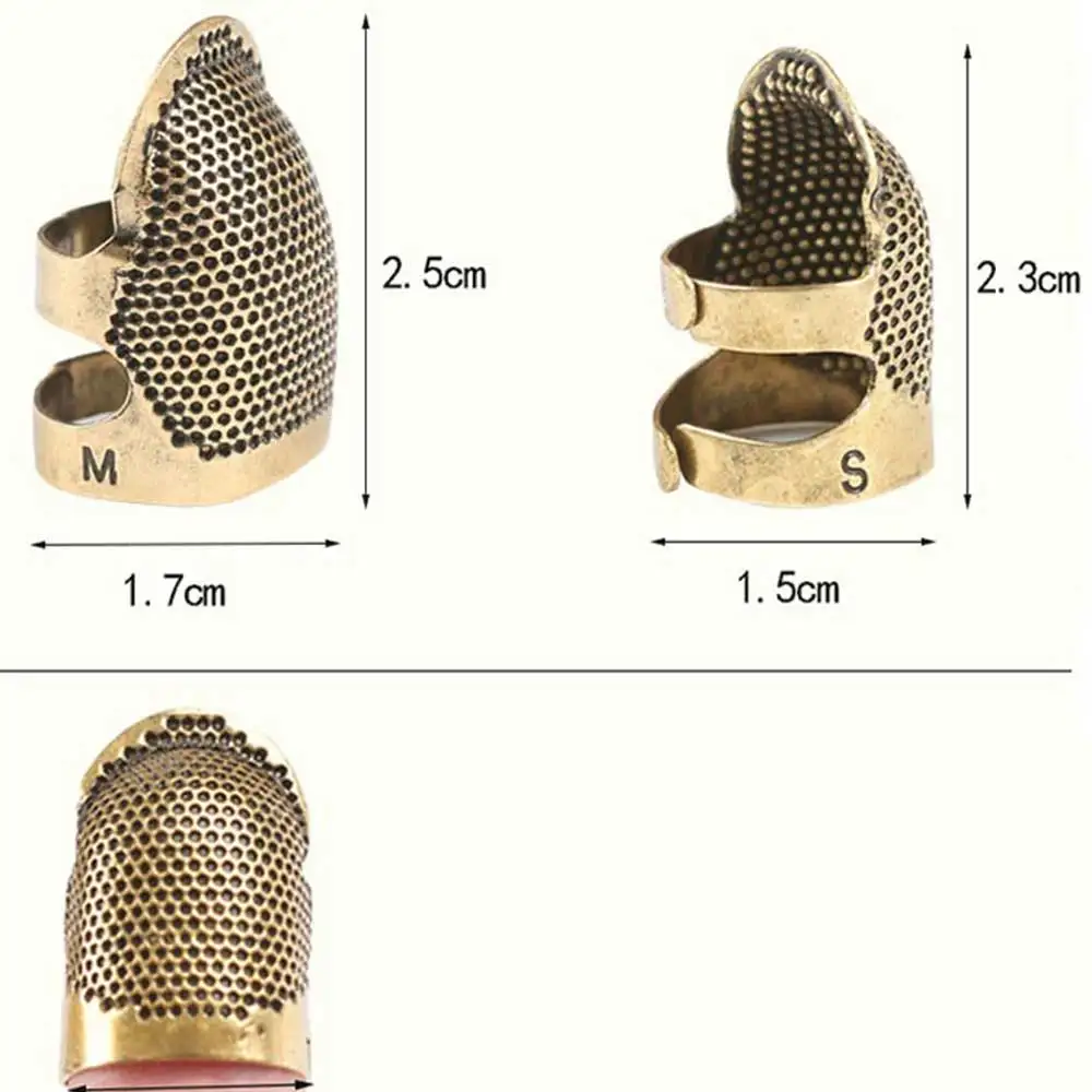 Ручной работы шьем палец протектор металлическое кольцо-наперсток ручной работы игольчатое кольцо кожа ремесло дома DIY Вязание Нескользящие Шитье