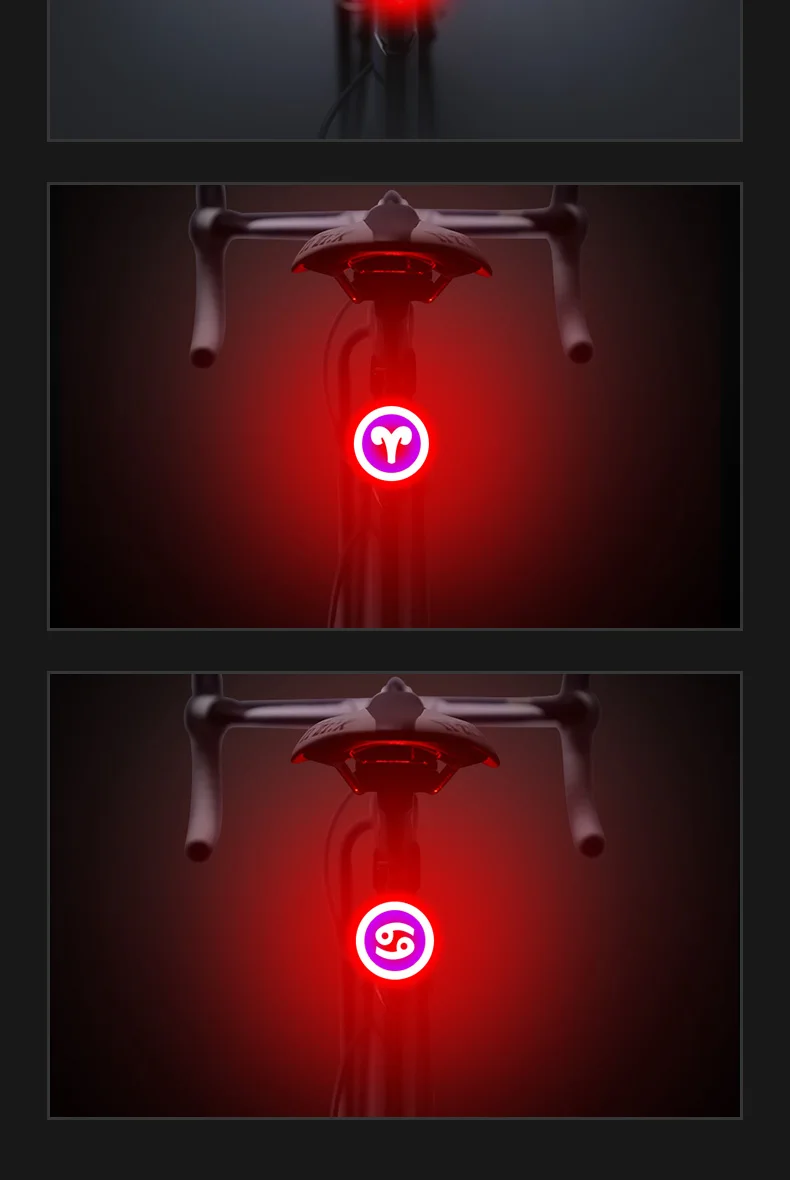 Sale Okfeet Small Smart Tail Light USB Rechargeable Lithium Battery Constellation Bicycle Part Ebike Flickering Safety Mountain Bike 18
