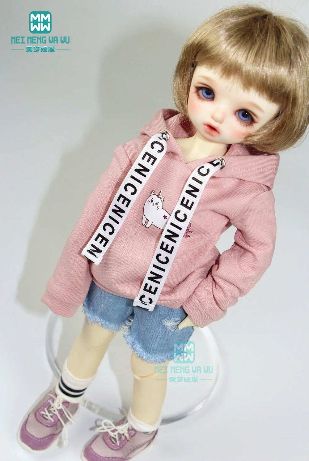 

BJD accessories fashion three-piece casual sweater Raw shorts and socks for 27cm-30cm 1/6 BJD YOSD doll clothes