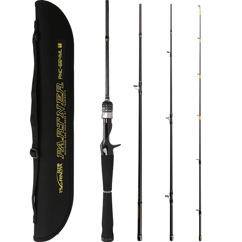 

TSURINOYA Fishing Rod PARTNER 1.98m 2.13m ML M Portable Universal Rods FUJI Guide Rings Accessories Bass Sea Bass Lure Rod