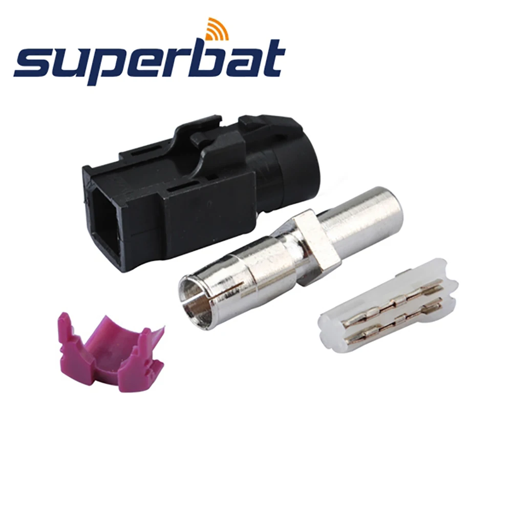 Superbat Car HSD кабель Fakra черный/9001 обжимной разъем прямой ВЧ коаксиальный для Dacar 535 4