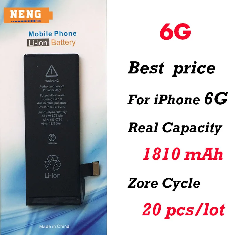 Neng 20pcs/lot Full Quality Capacity Pack1810mAh 3.8V for