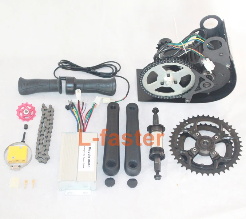 Flash Deal 60V 650W or 48V 450W ELECTRIC BRUSHLESS MOTOR MID-MOUNTED ELECTRIC BIKE KIT Electric Bicycle Conversion Kit GNGEBIKE 650W 1