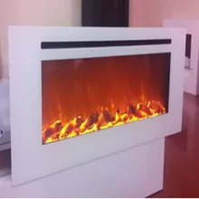 free shipping to russian white color wall mounted and embedded electric fireplace