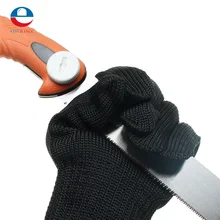 1 пара черные рабочие защитные перчатки порезостойкие Защитная Проволока из нержавеющей стали для резки мяса устойчивые к порезам перчатки