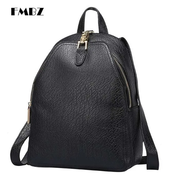 

FMBZ 2018 new leather women bag casual leather ladies backpack Travel backpack bag free shipping