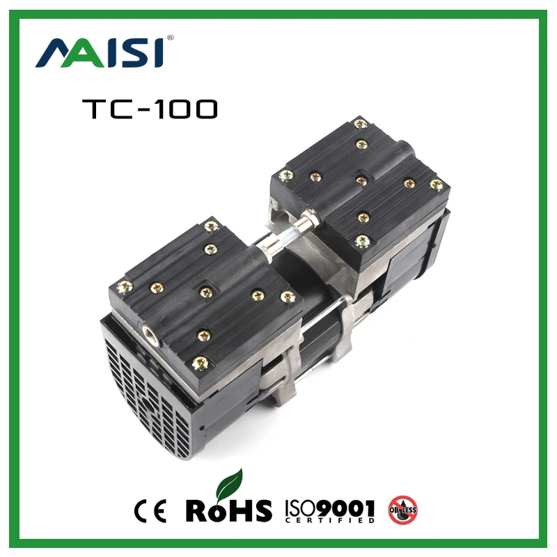 110 V/220 V микро мембранный насос 60HZ AC безмасляный воздушный насос 24 л/мин с двумя головками высокого давления стоматологический воздушный насос для стерилизатора TC-100