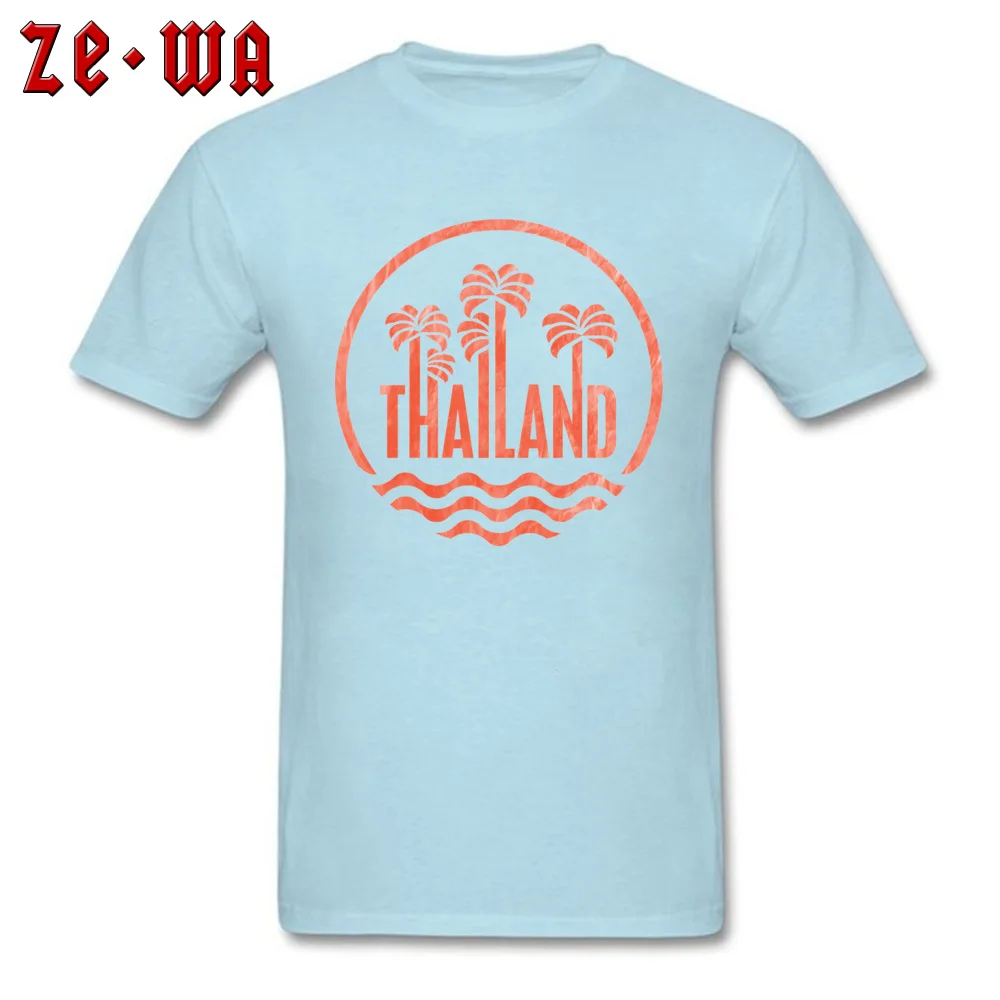 Personalized Tops Shirts New Design Short Sleeve Men T Shirt TpicOriginaltitle Street Mother Day Tops & Tees O Neck phi phi islands travel flag of thailand light